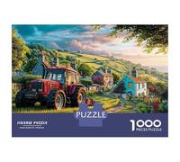 Rural Tractor Scene 1000 Piezas De Cartón Premium Pastoral Countryside Art Set Regalo Rompecabezas Adultos Juego Familiar Estimulante Regalo Cumpleaños Regalo Familia 52x38cm/1000pcs