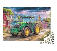 Rural Tractor Scene 1000Pc for Adults Kids Rural Village Scene Style Educational Games Suitable for Decompression 52x38cm/1000pcs