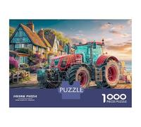 Rural Tractor Scene Puzzle De 1000 Piezas - Estilo Arte Fantasía Digital Desconexión Digital - Cartón Reciclado 52x38cm/1000pcs