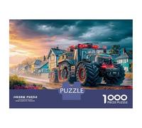 Rural Tractor Scene Puzzle De 1000 Piezas - Estilo Vehículo Granja Moderno Desconexión Digital - Cartón Reciclado 70x50cm/1000pcs