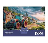 Rural Tractor Scene Puzzle De 1000 Piezas - Paisaje Arte Digital Desconexión Digital - Cartón Reciclado 70x50cm/1000pcs