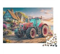 Rural Tractor Scene Puzzle for The Whole Family Digital Art Fantasy Style for Women, Gifts for Men Adults & Kids 70x50cm/1000pcs