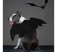 Ruri 's Halloween perro murciélago alas mascota disfraz, fiesta de vestir divertido ropa fresca para gato y perro pequeño mediano grande (grande)