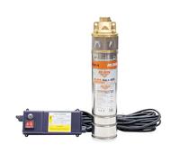 RURIS Bomba sumergible aqua 101, 750 W, 1 pulgadas, 2400 l/h, max 60 m, paleta de bronce, cable de 15 m, con panel de control