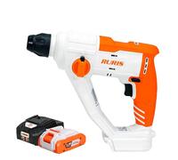 RURIS - Martillo perforador inalámbrico RMX1210 SDS Plus, perforación y percusión, velocidad variable, LED, brocas 8/10/12 mm, batería de 20 V, 4 Ah + cargador incluido