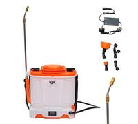 RURIS Rociador Eléctrico RSE 500 - Tanque 5L, Batería 12V, Autonomía 4h, Lanza Metálica, 4 boquillas Incluidas, Pantalla LED