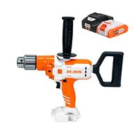 RURIS - Taladro atornillador inalámbrico RMX1390 130 Nm, motor sin escobillas, 2 velocidades, LED, mandril de 16 mm + kit batería 20 V 4 Ah y cargador