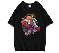Rurouni Kenshin Anime Camiseta Himura Kenshin Saitou Hajime Verano Casual Manga Corta Samurai X Wandering Kenshin Kamiya Kaoru Moda Anime Sudadera Unisex