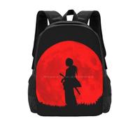Rurouni Kenshin Himura Kenshin Mochila Escolar Bolsos de Moda Kenshin Samurai Okami Wolf Anime Manga Gaming Sun