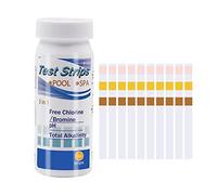 Rurunklee 50 tiras de prueba de agua para piscina, spa, 50 unidades, probador químico preciso para cloro, pH y alcalinidad