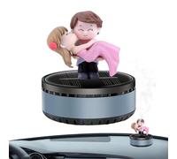 Rurunklee Ambientador solar para coche, ambientador de coche con figuras de abrazo, difusor de fragancia alimentado por energía solar, ambientador de aromas de coche, accesorios para el interior del
