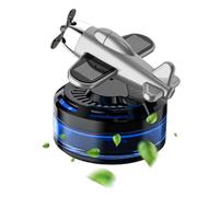 Rurunklee Aromaterapia Solar Para Coche En Luz,Ambientador Para Coche De Energía Solar, Purificador de aire giratorio con diseño de aviones para automóv, Accesorios decorativos elegantes de la