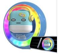 Rurunklee Clips de ventilación de aromaterapia para coche, clip de ventilación para ambientador de coche lindo | Difusor de aromaterapia recargable con luz activada por voz y 3