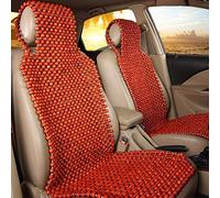 Rurunklee Cojín de Asiento de Perlas de Madera, Bolas de Madera, Masaje para Asiento de Coche, Alfombrilla Natural, 45 x 130 cm