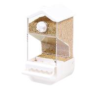 Rurunklee Comedero automático para pájaros sin ensuciar, jaula para pájaros, contenedor de alimentos, estilo para pájaros silvestres, para periquitos pequeños y medianos