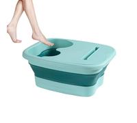 Rurunklee Cubeta de baño para remojar los pies, cubo de masaje para pies, spa para aliviar el estrés, cubo plegable, cubeta grande para remojar los pies, bandeja plegable para baño de pies