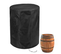 Rurunklee Cubierta impermeable para barril de lluvia, cubierta impermeable para cubo de lluvia, depósito de agua, cubo de nieve con cordón, rejilla protectora de barril de lluvia para el jardín