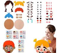 Rurunklee Juguete de aprendizaje social y emocional, Juguete emocional para,Divertidas pegatinas de fieltro para el aprendizaje social y emocional | Kit de emoticonos de fieltro para educación