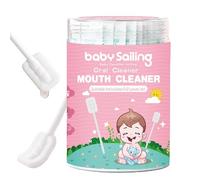 Rurunklee Limpiador de lengua de bebé, limpiador de gasa de lengua | de limpieza bucal de 30 piezas - Gasa desnatada para limpiador de lenguas Flexible y, limpiador de palos