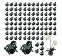 Rurunklee Pinzas para plantas de apoyo, pinzas para plantas - 100 clips de tomate, clips para orquídeas, clips de jardín, pinzas estables para plantas trepadoras, crecen erguidas para