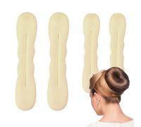 Rurunklee Shaper de moño, pinzas de moño para rulos | Fabricante de moños de cojín de esponja - Diademas vintage retorcidas portátiles para citas, reuniones familiares, danza, viajes