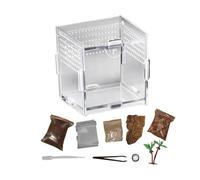 Rurunklee Terrario para Reptiles, Tanque para Reptiles | Tanque de hábitat de acrílico Transparente | Vista Completa Terrario para Reptiles Mascotas para Reptiles Gecko Lagarto Serpiente Tapa Prueba
