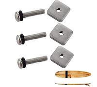 Rurunklee Tornillo de aleta para tabla de surf, tornillos de aleta, 3 unidades M5, tornillos moleteados para tabla de surf - Longboard Single Fin Screws Surfwater Wave Fin Screws Accesorios para surf