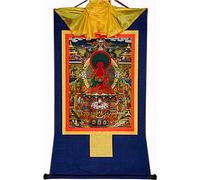 RURUR Imagen de Rollo de Seda, Pintura Colgante de Rollo, Pintura de Rollo de Seda, Thangka Tibetano, Amidabha en la Tierra Pura, Elíseo de(BLU,Large(85cm*63cm))