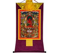 RURUR Imagen de Rollo de Seda, Pintura Colgante de Rollo, Pintura de Rollo de Seda, Thangka Tibetano, Amidabha en la Tierra Pura, Elíseo de(Purple,Large(85cm*63cm))