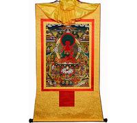 RURUR Imagen de Rollo de Seda, Pintura Colgante de Rollo, Pintura de Rollo de Seda, Thangka Tibetano, Amidabha en la Tierra Pura, Elíseo de(Unique Colour,Small(35cm*27cm))