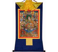 RURUR Imagen de Rollo de Seda, Pintura Colgante de Rollo, Pintura de Rollo de Seda, Thangka Tibetano, Thangka de Budismo Tibetano tántrico Ocho Formas de(BLU,Large(85cm*63cm))