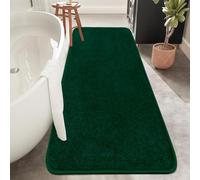 Rururug Alfombra de baño Extragrande de Microfibra, ultrasuave, Absorbente, Antideslizante, antimoho, Lavable a máquina, Color Verde, 50 x 120 cm