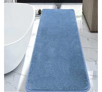 Rururug Alfombra de baño Grande de Microfibra de 50 x 120 cm, ultrasuave, Absorbente, Antideslizante, antimoho, Lavable a máquina, Color Azul Oscuro
