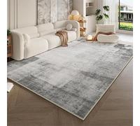 Rururug Alfombra Moderna Grande Salón Antideslizante Fácil de Limpiar Diseño Utilizado para Dormitorio,Comedor,Habita Estilo de Tinta Abstracta Gris 170 x 240 cm