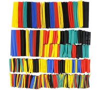 Rusee 656 Piezas Surtido de Tubo Termorretráctil, 2: 1 Poliolefina Tubo Termorretráctil, 8 Tamaños, 5 Colores, Envoltura Manguito de Cable Alambre Funda Retráctil de Poliolefina Libre de Halógeno