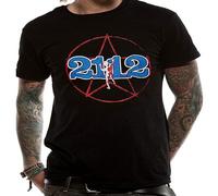 Rush 2112 Geddy Lee Neil Peart Alex Lifeson tee T Shirt Mens Black L