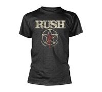 RUSH - AMERICAN TOUR 1977 (DARK HEATHER) GREY T-Shirt Medium