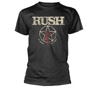 Rush 'American Tour 1977' (Gris) Camiseta - ¡NUEVO Y OFICIAL