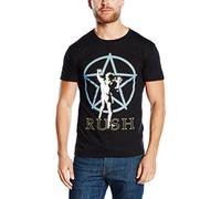 Rush by Gordon Rush Starman Glow Camiseta Manga Corta, Negro, M para Hombre