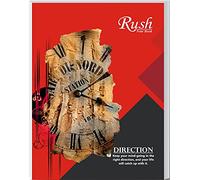 Rush - Cuaderno de 80 páginas (6 unidades), cuadriculado, tamaño King, para estudiantes, cuaderno cuadrado con rayas para matemáticas, 240 x 180 mm
