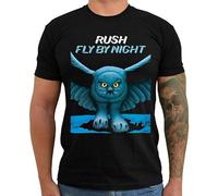 Rush Fly by Night Ver. 1 Album Cover T-Shirt Unisex Men tee Black Size XL