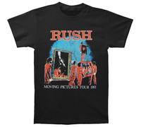 Rush Hombre Moving Pictures Tour Camiseta Large Negro