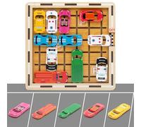 Rush Hour Juego de Mesa Niños 4 5 6 7 8 9 10 Años Regalo, Escapa del Atasco Puzzle Juegos de Tablero Juego de Rompecabezas de Lógica Juguetes Niños Juegos Viaje Familiares 120 Desafios
