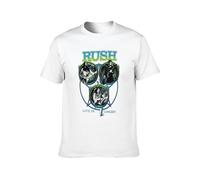 Rush Live In Concert Rock Men's T-Shirt Unisex White Men Tees L