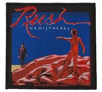 Rush - Parche de hemisferios de 10 x 10 cm, Negro, 10cm x 10cm