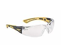 RUSH+ - Patillas bi-material amarillo/negro - PC incoloro - anti-rayaduras y anti-vaho PLATINUM