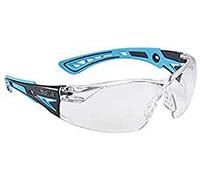 RUSH+ - Patillas bi-material azul/negro- PC incoloro - anti-rayaduras y anti-vaho PLATINUM