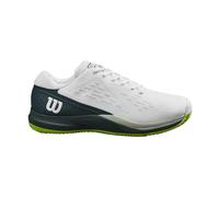 Wilson Rush Pro Ace Clay, Tennis Shoe Hombre, White/Ponderosa Pine/Jasmine Green, 44 EU