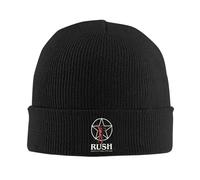 Rush Rock Band Sombreros de Punto Vintage Gorros Unisex para Adultos KPOP Gorros de Gorro con Estampado de Invierno y cálidos y Suaves Gorros