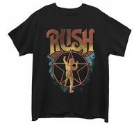 Rush 'Starman Colour' (Negro) Camiseta - ¡NUEVO Y OFICIAL